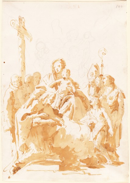 The Virgin and Child Adored by Bishops, Monks, and Women, 1735/1740.