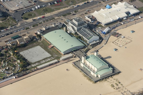 Britannia Pier and the Winter Gardens, Great Yarmouth, Norfolk, 2020.