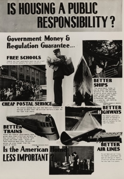 Poster by Record Section, Suburban Resettlement Administration,  1935-12.