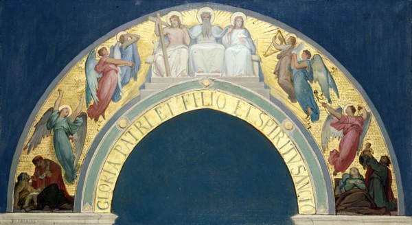 Esquisse pour l'église de la Trinité : Glorification de la Trinité, c.1864.