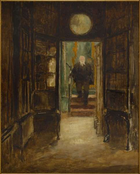 Victor Hugo descendant de son cabinet de travail à Hauteville House, c.1880.
