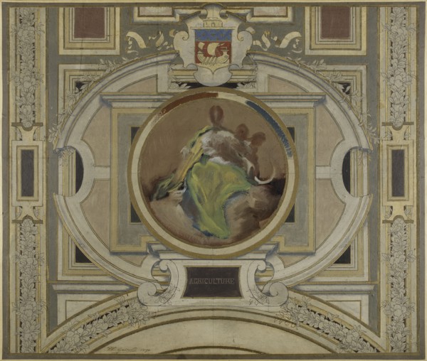 Esquisse pour la galerie des Métiers de l'Hôtel de Ville : Agriculture, 1890.