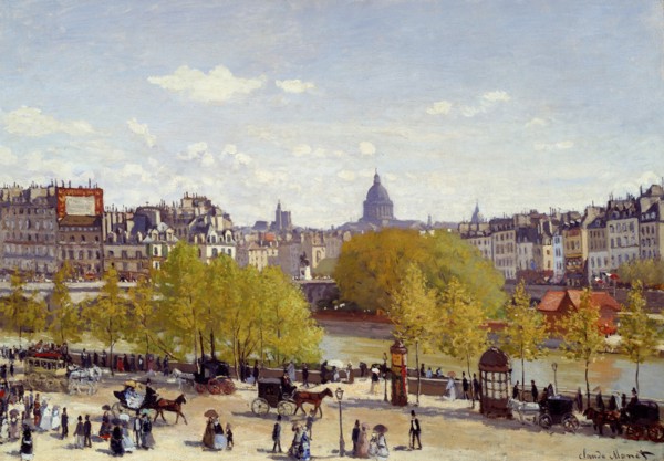 Quai du Louvre, ca 1867. Found in the collection of the Kunstmuseum Den Haag.