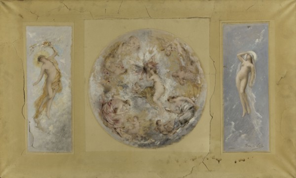 Esquisse pour la mairie de Pantin : Amour et Psyché - Le jour et la nuit, 1886.