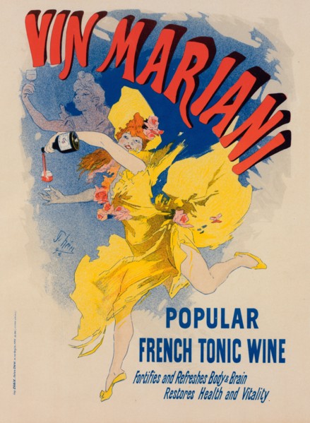 Affiche pour le "Vin Mariani"., c1897. [Publisher: Imprimerie Chaix; Place: Paris]