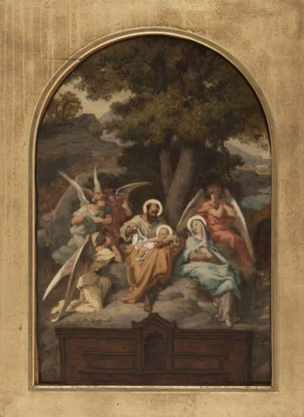Sketch for the Church of Notre-Dame-des-Champs: The Rest of the Holy Family, 1880.