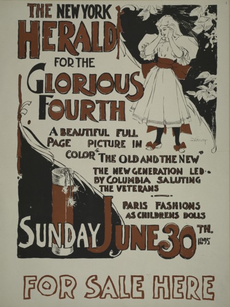 The New York Sunday herald for the glorious fourth. Sunday June 30th 1895., c1895.