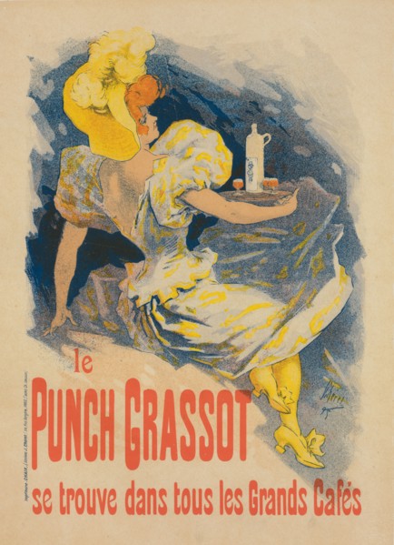 Affiche pour le "Punch Grassot", c1896. [Publisher: Imprimerie Chaix; Place: Paris]