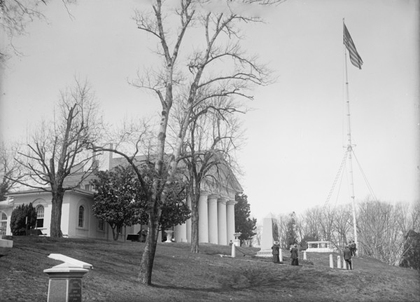 Arlington Mansion - View, Including L'Enfant's Tomb, 1917. Creator: Harris & Ewing.