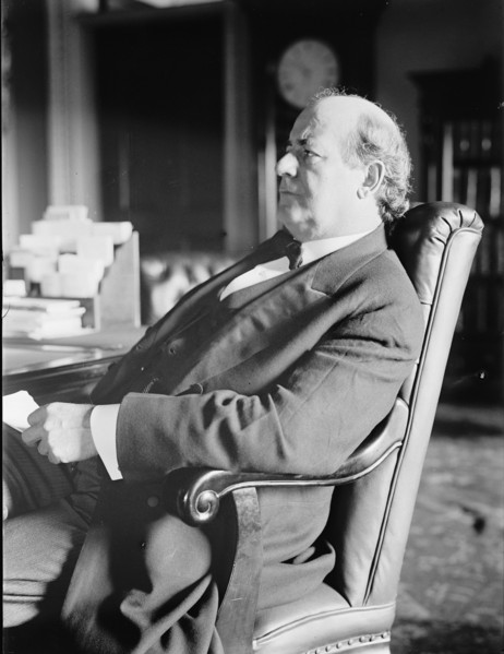 William Jennings Bryan, Rep. from Nebraska, at desk, 1914. Creator: Harris & Ewing.