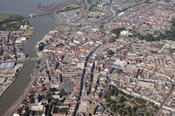 The High Street Heritage Action Zone and town centre, Great Yarmouth, Norfolk, 2020.
