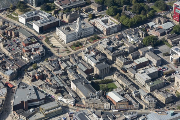 Barnsley Town Hall and Eldon Street High Street Heritage Action Zone, Barnsley, 2020.