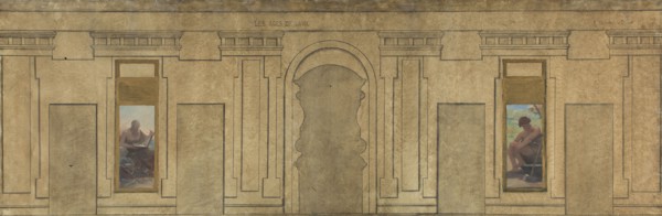 Esquisse pour la mairie de Courbevoie : Les âges de la vie, 1884. The stages of life.