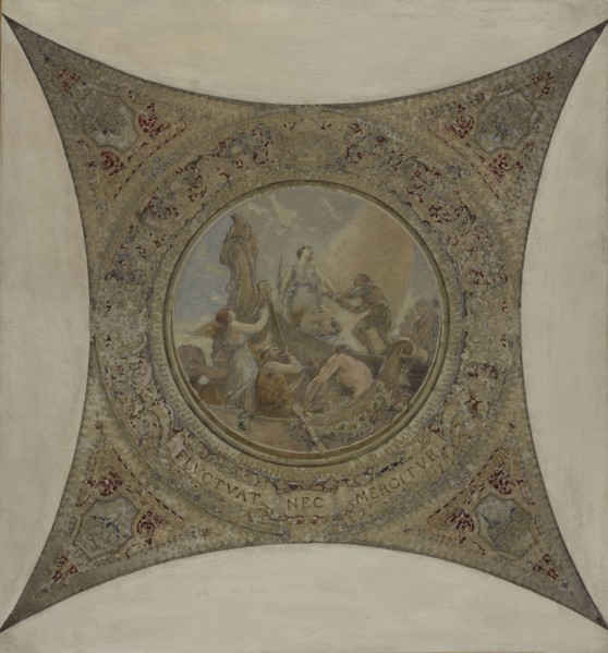 Esquisse pour l'Hôtel de Ville de Paris (galerie Lobau) : Fluctuat Nec Mergitur, 1890.