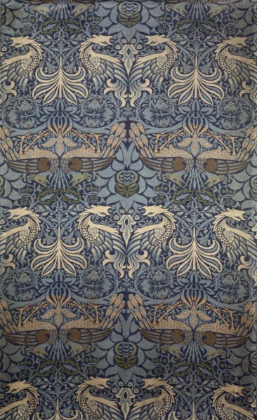 Peacock. Decorative fabric, 1878. Found in the collection of the Musée d'Orsay, Paris.