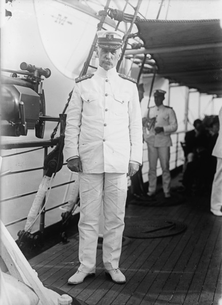 Admiral William S. Benson Aboard The Mayflower, June 24, 1917. Creator: Harris & Ewing.
