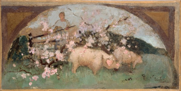 Esquisse pour la salle à manger de l'Hôtel de Ville de Paris : La viande de porc, 1893.