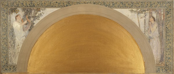 Esquisse pour le salon d'entrée sud de l'Hôtel de Ville : Le Lyrisme - L'Harmonie, 1892.
