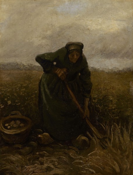 Woman Lifting Potatoes, 1885. Found in the collection of the Van Gogh Museum, Amsterdam.