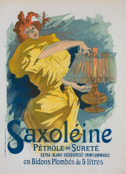 Nouvelle affiche pour la "Saxoléine"., c1896. [Publisher: Imprimerie Chaix; Place: Paris]