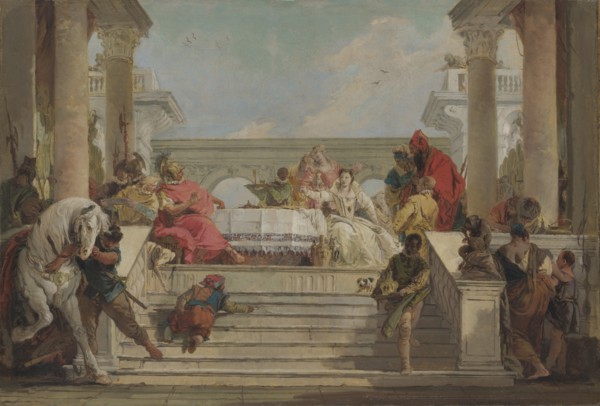 The Banquet of Cleopatra, 1740s. Found in the collection of the National Gallery, London.