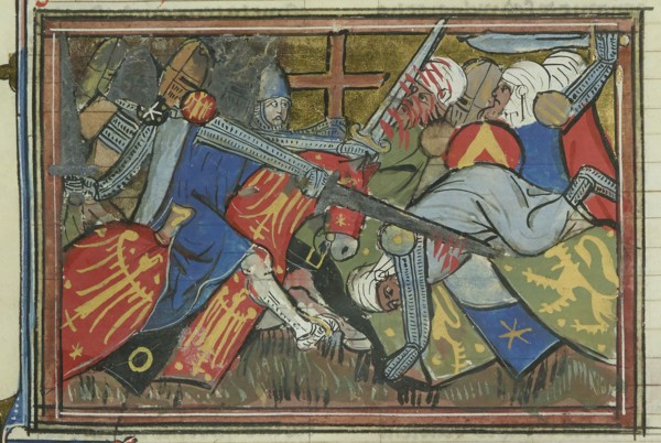 The Battle of Hab on August 14, 1119, 1337. Creator: Maître de Fauvel (active 1314-1340).