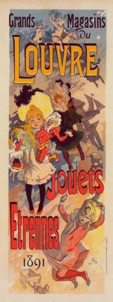 Affiche pour les "Magasins du Louvre"., c1899. [Publisher: Imprimerie Chaix; Place: Paris]