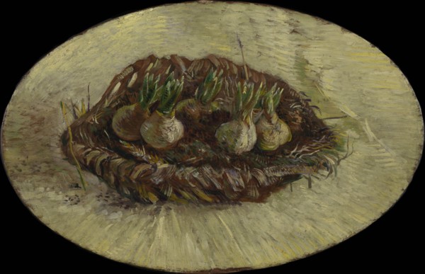 Basket of Hyacinth Bulbs, 1887. Found in the collection of the Van Gogh Museum, Amsterdam.