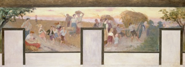 Esquisse pour la mairie de Bagnolet : Les travaux des champs, 1893. Creator: Victor Marec.