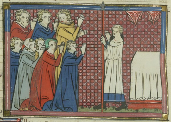 Peter Bartholomew with the Holy Lance, 1337. Creator: Maître de Fauvel (active 1314-1340).