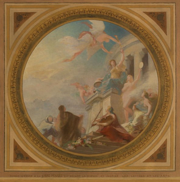 Esquisse pour la mairie du 6ème arrondissement de Paris. Liberté. Egalité. Fraternité, 1887.