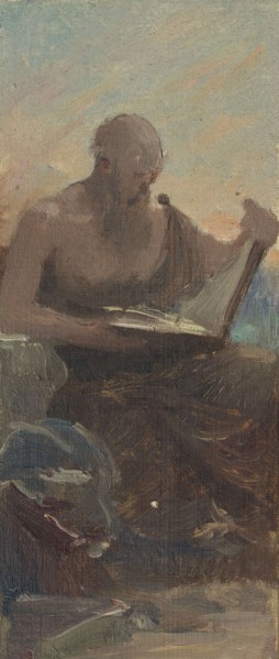 Esquisse pour la mairie de Courbevoie : Les âges de la vie, 1884. The stages of life: old age.