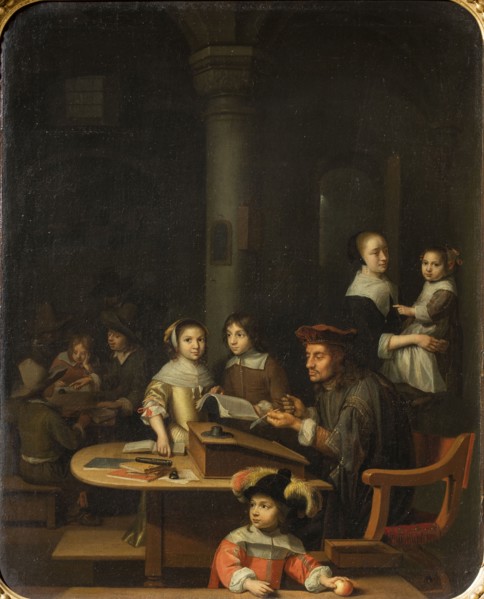 The little class, End of 17th . Found in the collection of the Musée des Beaux-Arts, Verviers.