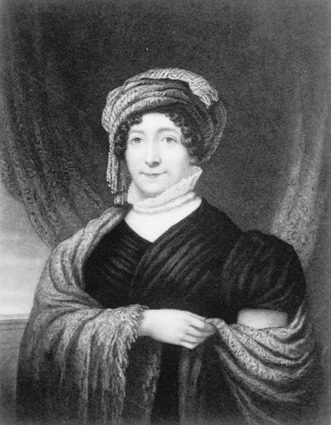 Dolly [sic] Madison - Steel Engraving of Portrait By Joseph Ward, 1912. Creator: Harris & Ewing.