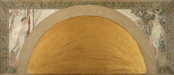 Esquisse pour le salon d'entrée sud de l'Hôtel de Ville : La Tristesse - La Contemplation, 1892.