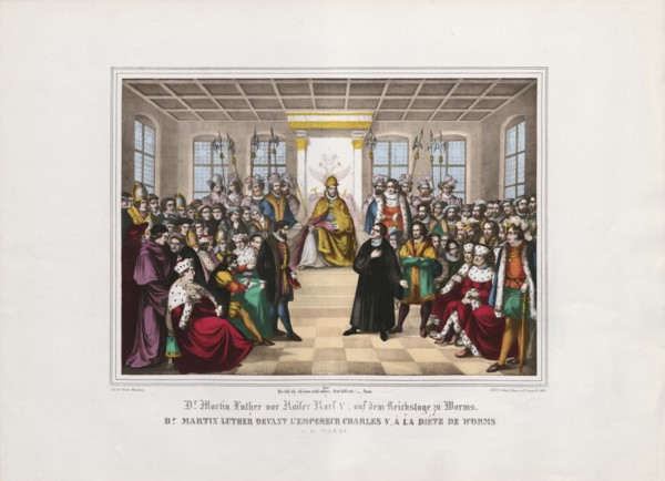 Martin Luther at the Diet of Worms of 1521: "Here I stand, I can do no other". Private Collection.