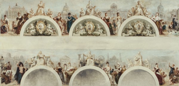 Sketch for reception room in the Hôtel de ville, Paris, 1892. Creator: Achille Louis Joseph Sirouy.