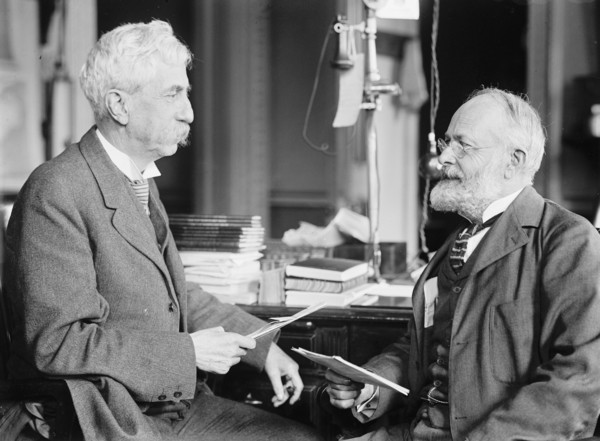 Brigadier General William Herbert Bixby with Col. William T. Rossell, 1914. Creator: Harris & Ewing.