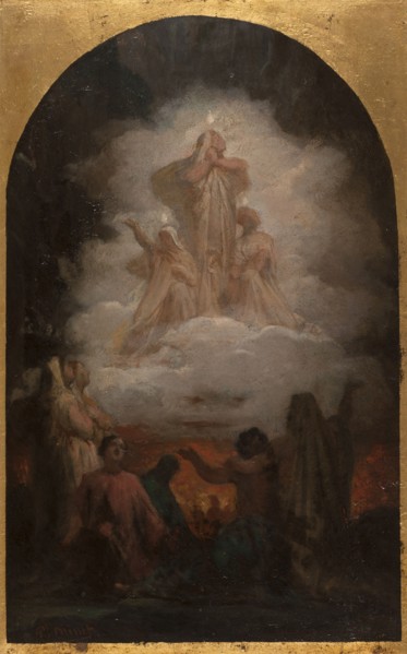 Esquisse pour l'église de la Trinité : Les Âmes du Purgatoire, 1872. Creator: Pierre-Nicolas Brisset.