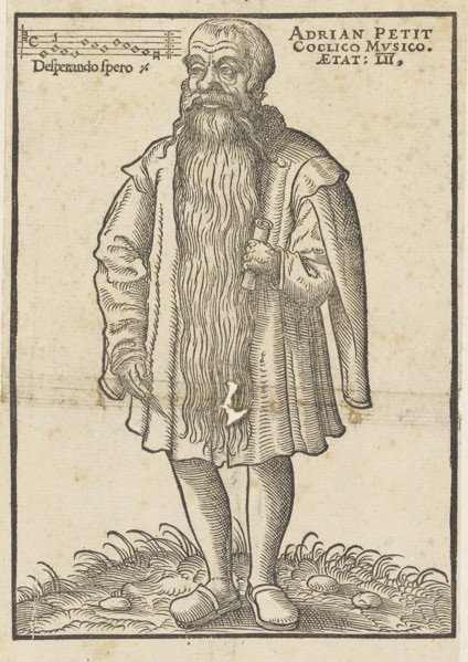 Portrait of composer and musicologist Adrianus Petit Coclico (1499-1562/63), 1552. Private Collection.