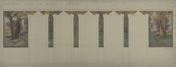 Sketch for the town hall at Asnières : shade under the trees, c.1901. Creator: Paul Leon Felix Schmitt.