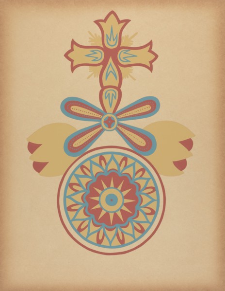 Santa Barbara Mission Doorway Design from the portfolio "Decorative Art...", 1935/1942. Creator: Unknown.