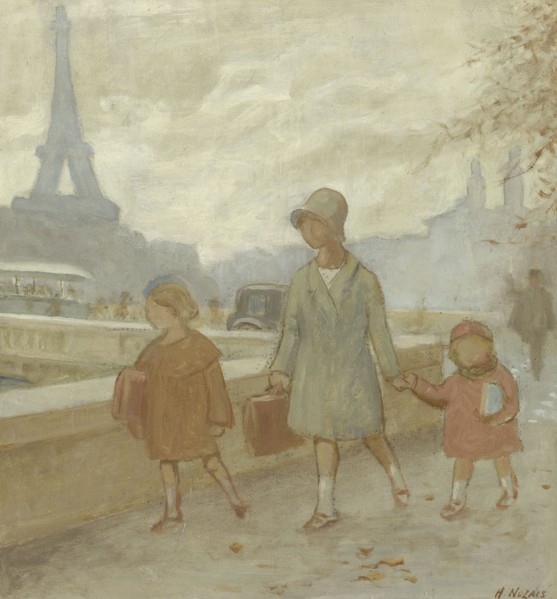 The city: sketch for the playground of the girls' school in rue Dupleix..., c.1933.  Creator: Henri Nozais.