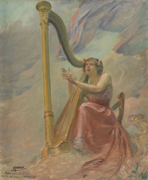 Esquisse pour la salle des mariages de la mairie de Montrouge : La Musique, c.1912. Creator: Henri Pierre Jamet.