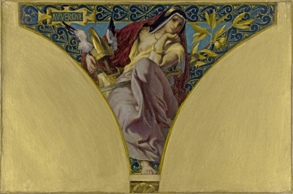 Esquisse pour la salle des Fêtes de l'Hôtel de Ville de Paris : L'Auvergne, 1891. Creator: François Emile Ehrmann.