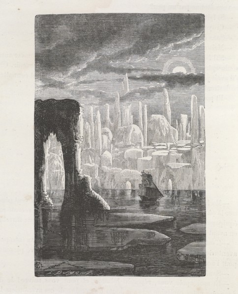 Illustration for "Voyages et Aventures du Capitaine Hatteras (Travels and adventures..., 1867. Creator: Anonymous.