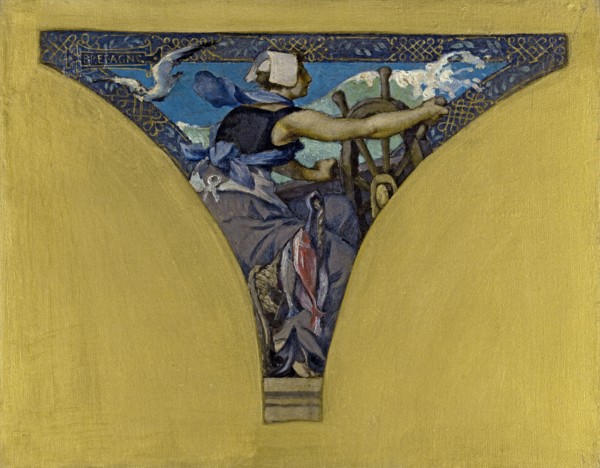 Esquisse pour la salle des Fêtes de l'Hôtel de Ville de Paris : La Bretagne, 1891. Creator: François Emile Ehrmann.