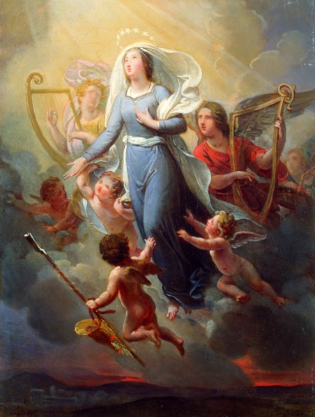 Esquisse pour l'église Saint-Laurent : L'apothéose de sainte Geneviève, c.1827. Creator: Joseph-Ferdinand Lancrenon.