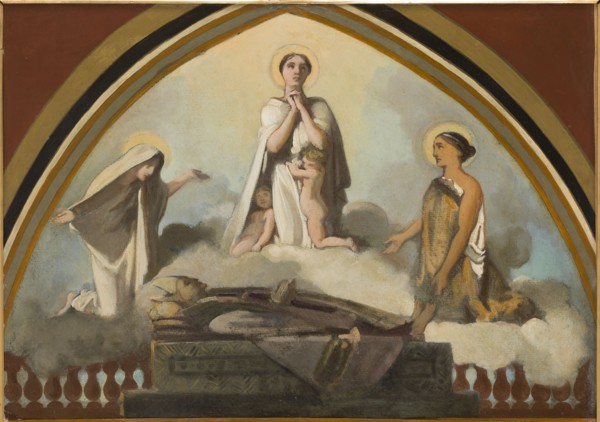 Sketch for the church of Saint-Séverin: the apotheosis of St Francis de Sales, c.1852. Creator: Victor-Louis Mottez.