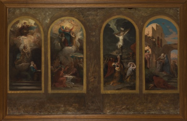 Esquisse pour l'église Notre-Dame-de-la-Croix : L'Annonciation - L'Assomption..., c.1875. Creator: Jules-Louis Machard.